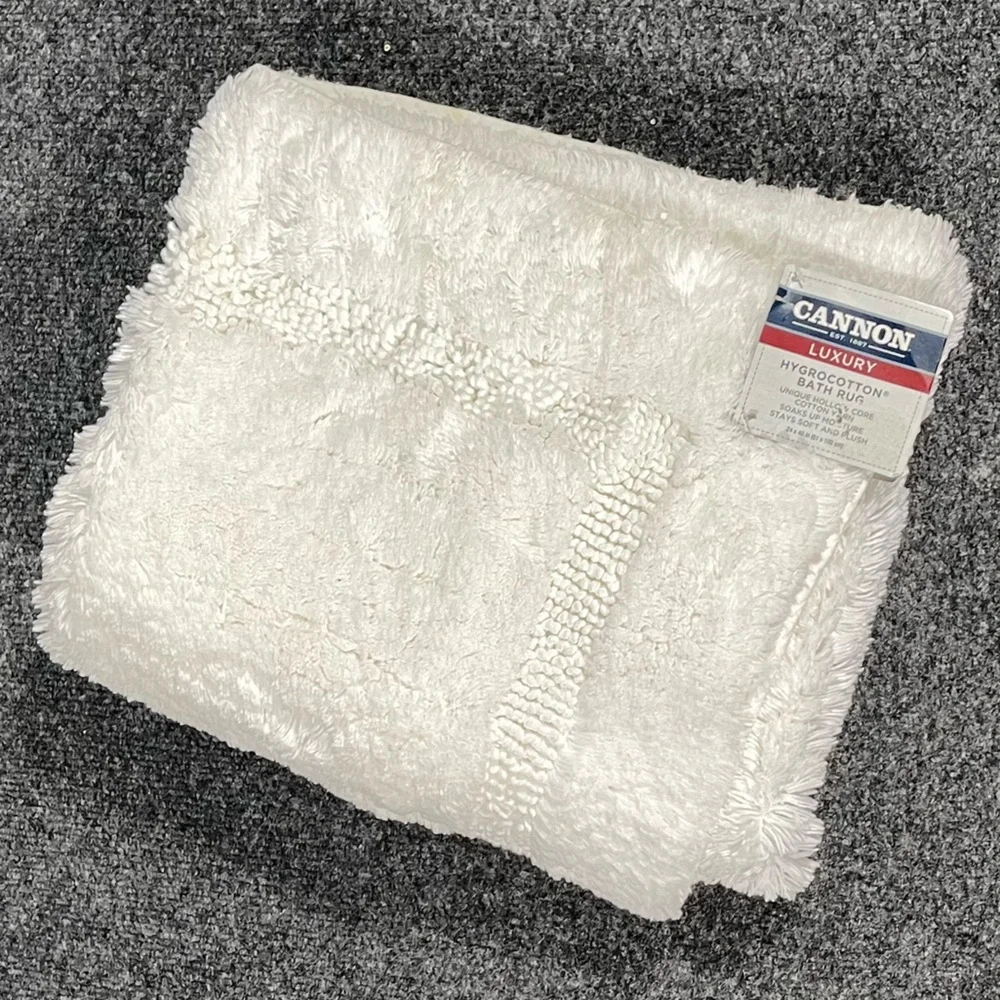 Vintage NWT CAANON Luxury White 100% Cotton Bath Rut